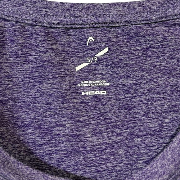 NWOT, HEAD, Women's Heather Purple Athletic T-Shirt, Small 🏃♀️➡️ - Picture 4 of 9